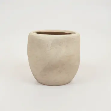 Lisboa organische bloempot voor binnen 24X24X23CM zand, Daan Kromhout, Tuincentrumoutlet.com