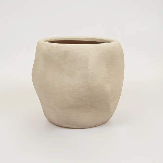 Lisboa organische bloempot voor binnen 30X30X26CM zand, Daan Kromhout, Tuincentrumoutlet.com