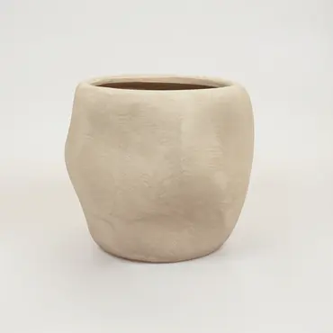 Lisboa organische bloempot voor binnen 30X30X26CM zand, Daan Kromhout, Tuincentrumoutlet.com