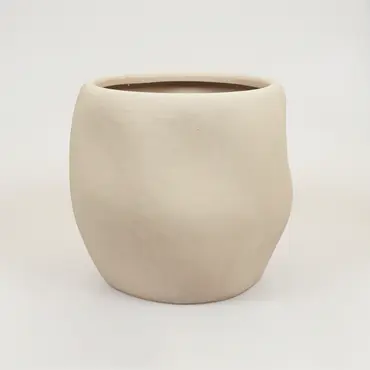 Lisboa organische bloempot voor binnen 35X35X32CM zand, Daan Kromhout, Tuincentrumoutlet.com