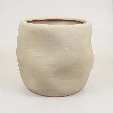 Lisboa organische bloempot voor binnen 40X40X36CM zand, Daan Kromhout, Tuincentrumoutlet.com