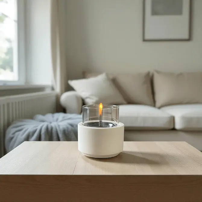 Lotus 12 Natural Concrete Beige sfeer, Tenderflame, tuincentrumoutlet.com