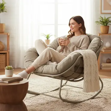 Lounge schommelstoel Royal Rocking II creme, Vita, tuincentrumoutlet.com