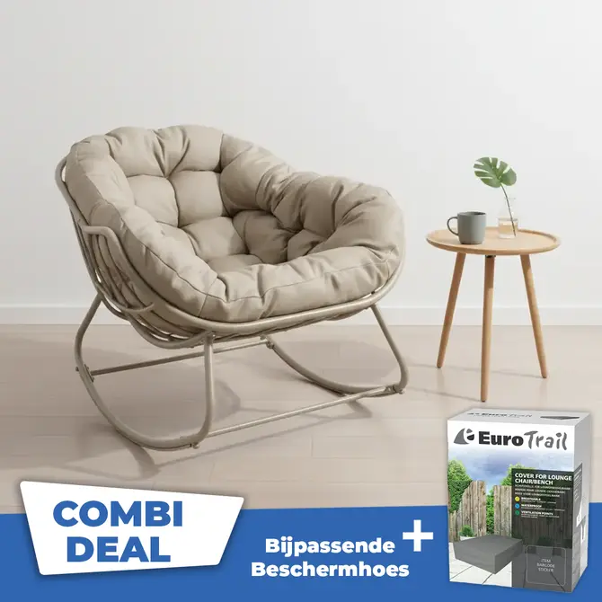 Lounge- schommelstoel Royal Rocking II créme met hoes - afbeelding 1
