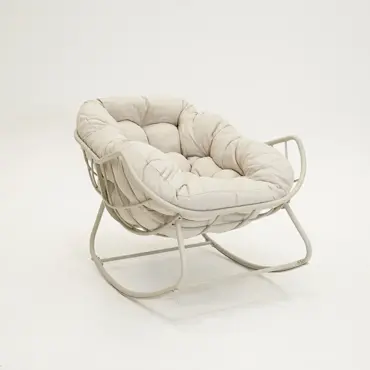 Lounge- schommelstoel Royal Rocking II créme met hoes - afbeelding 3