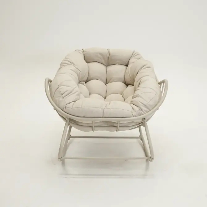 Lounge- schommelstoel Royal Rocking II créme met hoes - afbeelding 4