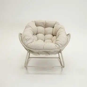 Lounge- schommelstoel Royal Rocking II créme met hoes - afbeelding 4