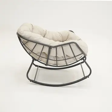 Lounge schommelstoel Royal Rocking II grijs/creme - afbeelding 4