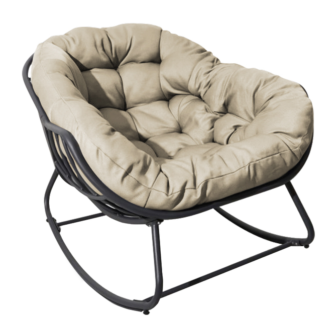 Lounge schommelstoel Royal Rocking II grijs/creme, Vita Tuinmeubelen, tuincentrumoutlet.com