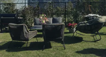 Lounge- schommelstoel Royal Rocking II groen met hoes - afbeelding 4