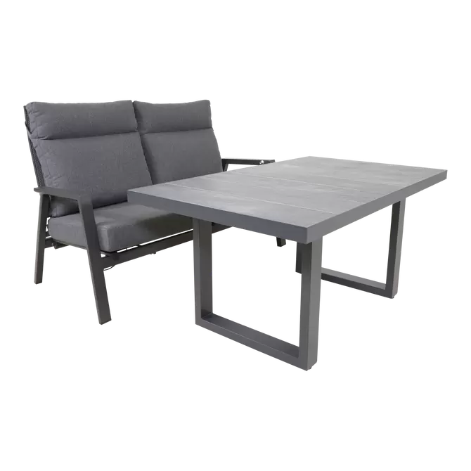 Lounge tafel hoog Prato 2.0 Negro 140x85cm , Lesli Living, Tuincentrumoutlet