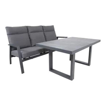 Lounge tafel hoog Prato 2.0 Negro 140x85cm , Lesli Living, Tuincentrumoutlet