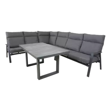 Lounge tafel hoog Prato 2.0 Negro 140x85cm , Lesli Living, Tuincentrumoutlet