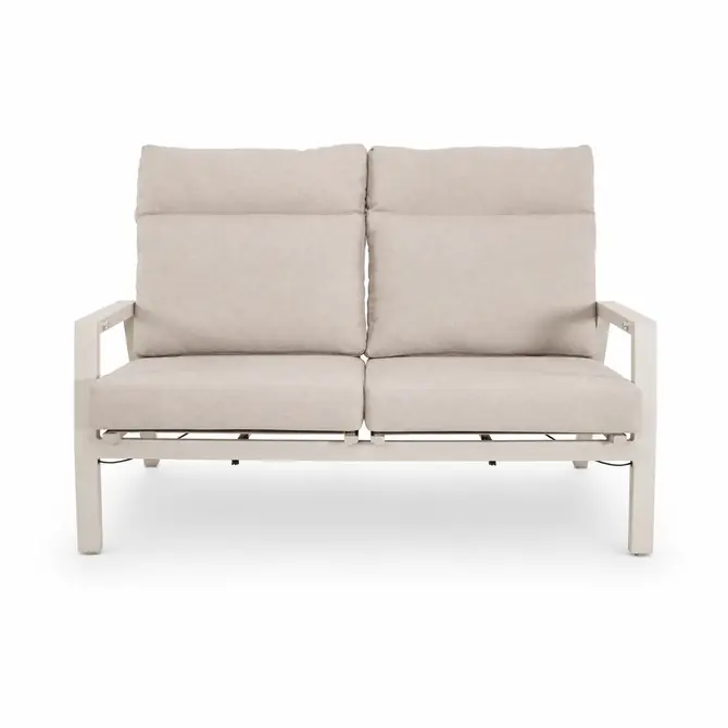Loungebank Ohio Crema 2-pers voor, Lesli Living, tuincentrumoutlet.com