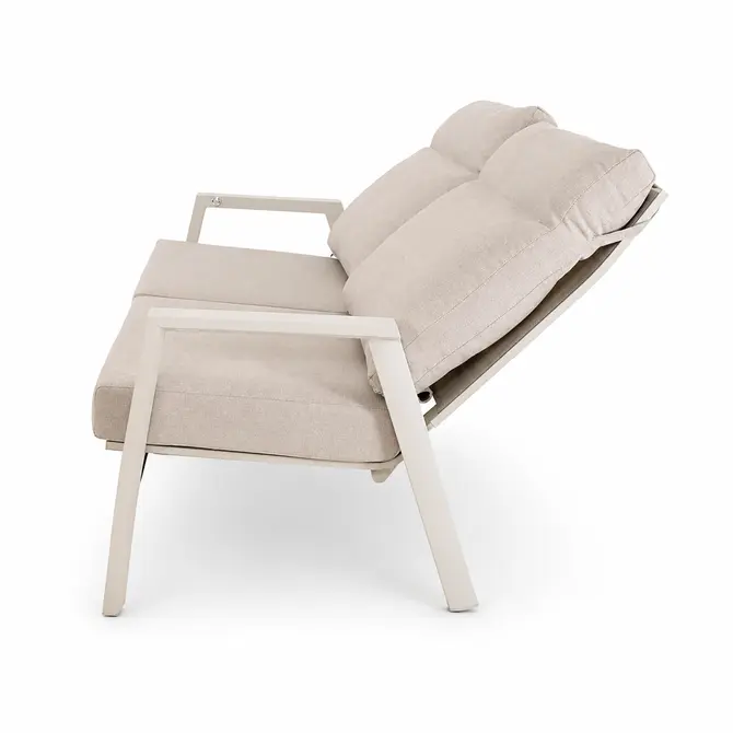 Loungebank Ohio Crema 2-pers zij verstelbaar, Lesli Living, tuincentrumoutlet.com
