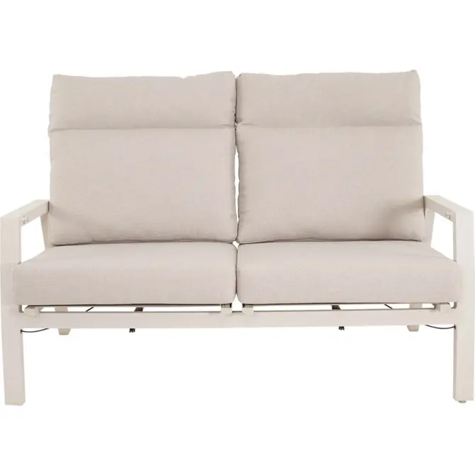 Loungebank Ohio Crema 2-pers voor, Lesli Living, tuincentrumoutlet.com