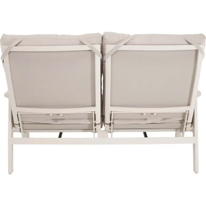 Loungebank Ohio Crema 2-pers achter, Lesli Living, tuincentrumoutlet.com