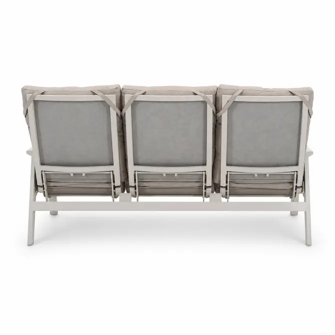 Loungebank Ohio crème 3-pers achter, Lesli Living, tuincentrumoutletl