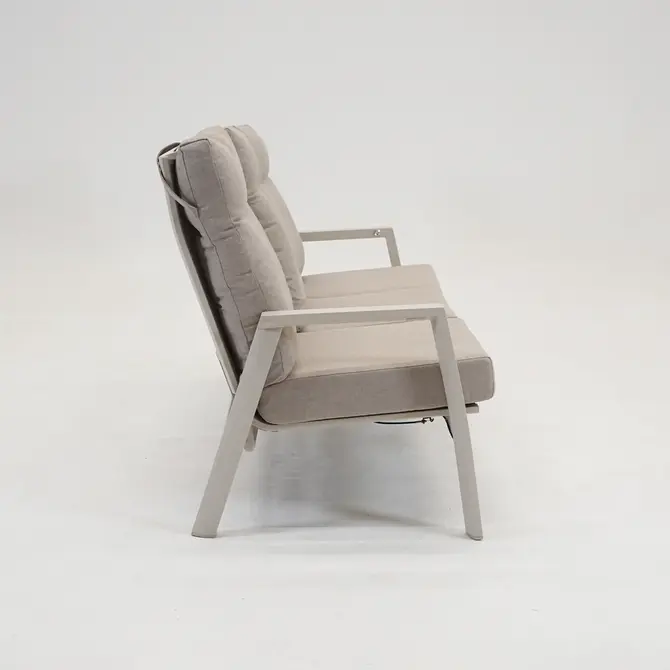 Loungebank Ohio crème 3-pers zij, Lesli Living, tuincentrumoutletl