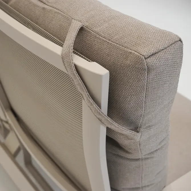 Loungebank Ohio crème 3-pers achter detailfoto, Lesli Living, tuincentrumoutletl