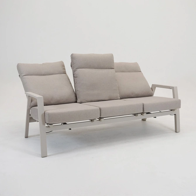 Loungebank Ohio crème 3-pers open, Lesli Living, tuincentrumoutletl