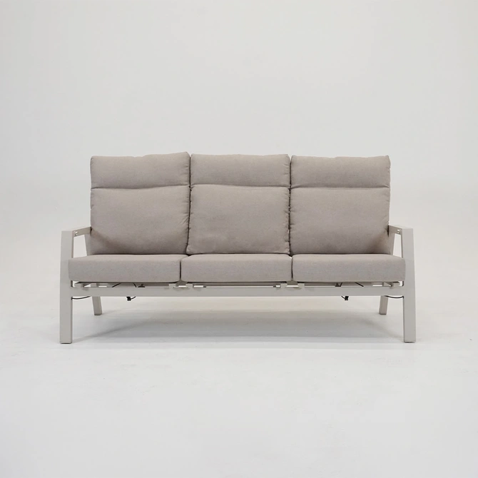 Loungebank Ohio crème 3-pers voor, Lesli Living, tuincentrumoutletl