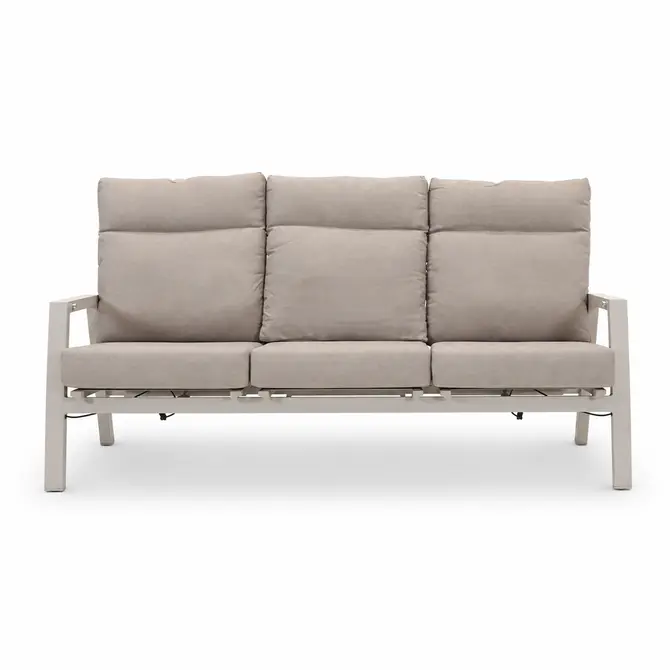 Loungebank Ohio crème 3-pers voor, Lesli Living, tuincentrumoutletl