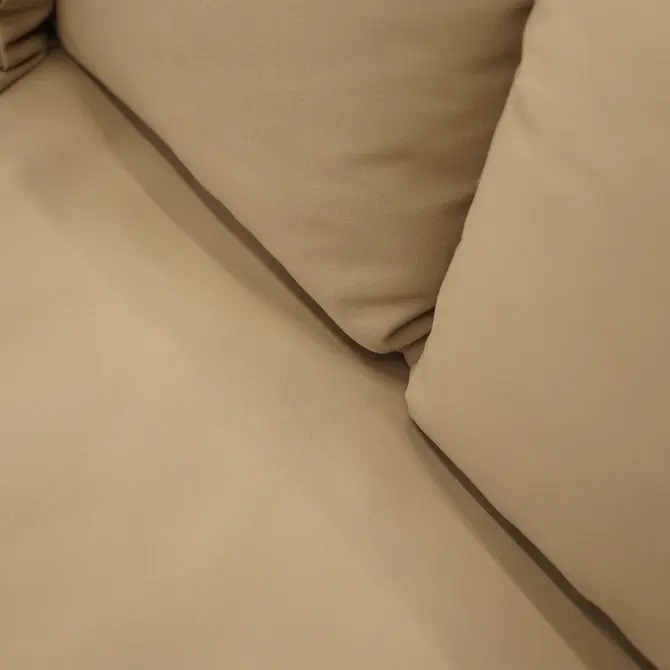 Loungebank Teak NATUREL 200x100x93 cm taupe kussens, Van der Leeden, Tuincentrumoutlet