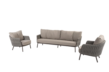 Loungeset Cannes Terre Set 3 delig 3 zits 4SO Lounge Bank Stoelen Buiten Tuin 4 Seasons Outdoor - afbeelding 1