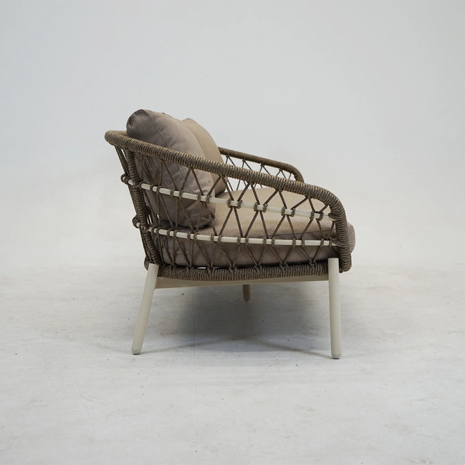 Loungeset Dakota 4-delig Bruin loungebank, Vita, tuincentrumoutlet