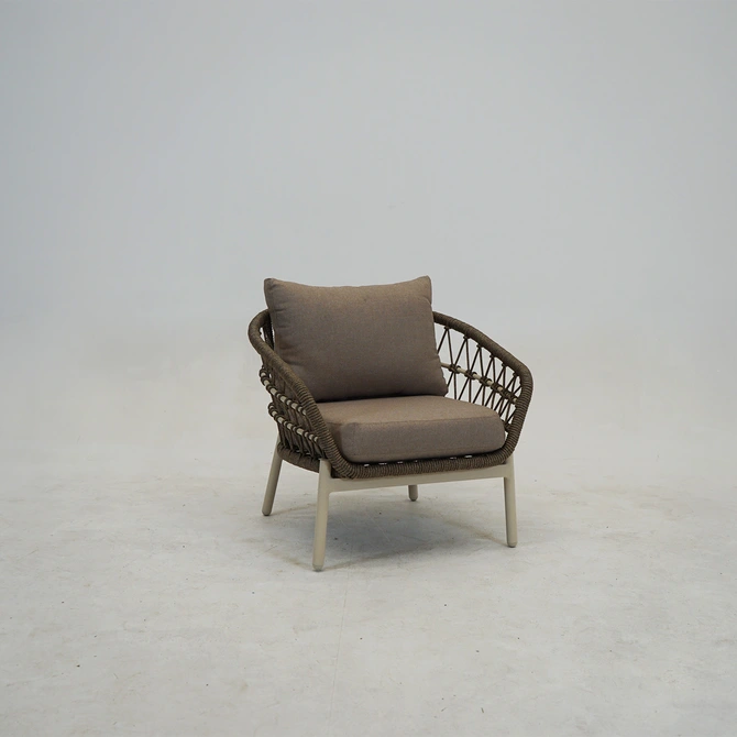 Loungeset Dakota 4-delig Bruin loungestoel sfeer, Vita, tuincentrumoutlet