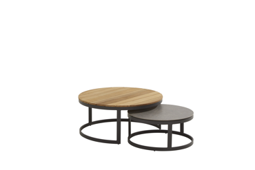 Ginger loungeset met salontafel rond (antraciet) tafel, 4 Seasons Outdoor, Tuincentrumoutlet