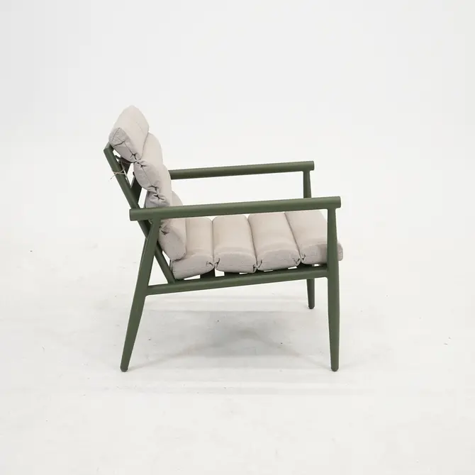 Loungeset harper olive stoel zijde, Lesli Living, tuincentrumoutlet.com