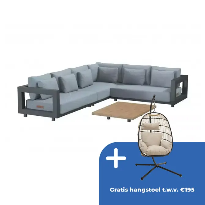 Loungeset Metropolitan groot links met salontafel - afbeelding 1