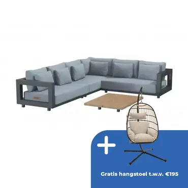 Loungeset Metropolitan groot links met salontafel - afbeelding 1