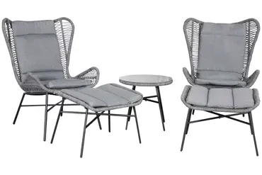 Loungeset Milan Relax Anthracite 2 stoelen en 1 tafel van SenS-Line, SenS-line, tuincentrumoutlet