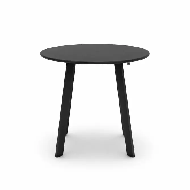 Loungeset Ohio antraciet tafel  met 2 down town voetenbankjes en tafeltje bank, VITA tuinmeubelen, tuincentrumoutlet.com