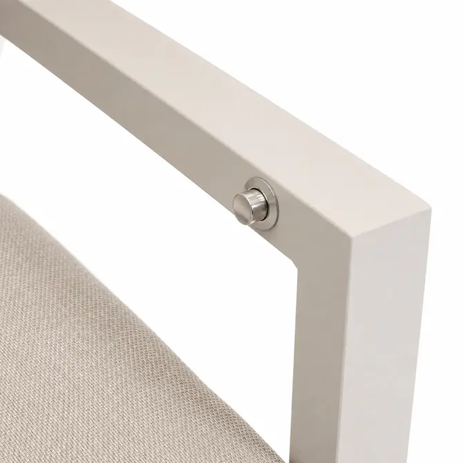 Loungestoel ohio creme achter, Lesli Living, tuincentrumoutlet.com