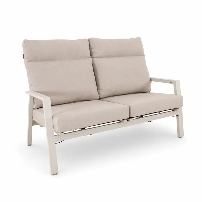 Loungeset Ohio crème klein met Prato loungetafel bank, Lesli Living, Tuincentrumoutlet.com