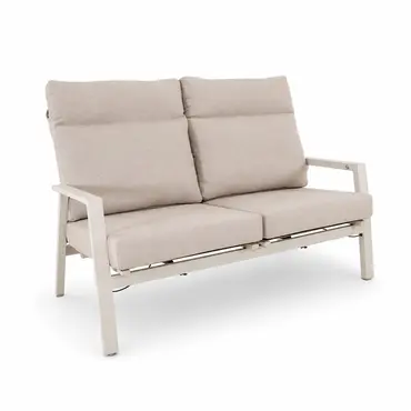 Loungeset Ohio crème klein met Prato loungetafel bank, Lesli Living, Tuincentrumoutlet.com