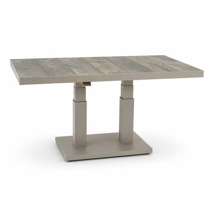 Loungeset Ohio crème klein met Prato loungetafel tafel hoog, Lesli Living, Tuincentrumoutlet.com