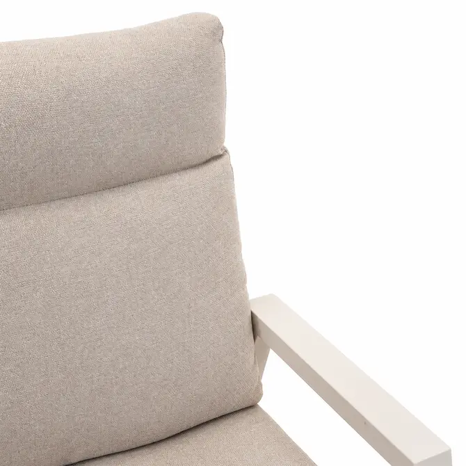 Loungeset Ohio crème klein met Prato loungetafel kussens, Lesli Living, Tuincentrumoutlet.com