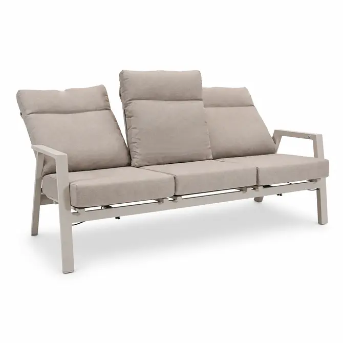 Loungeset Ohio crème met Prato loungetafel loungebank, Lesli Living, Tuincentrumoutlet.com