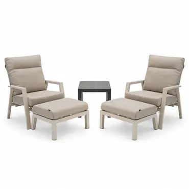 Loungestoel ohio crème, Lesli Living, tuincentrumoutletl.com