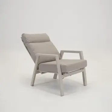 Loungestoel ohio crème verstelbaar, Lesli Living, tuincentrumoutletl.com