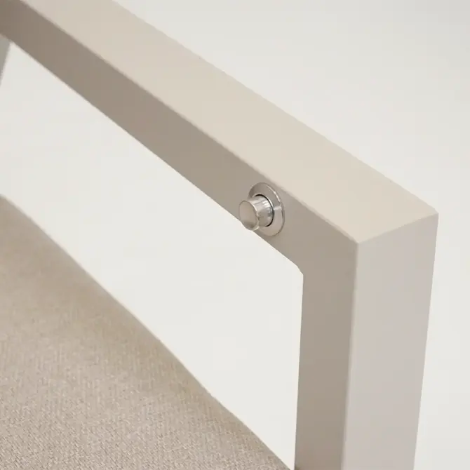 Loungestoel ohio crème detail, Lesli Living, tuincentrumoutletl.com