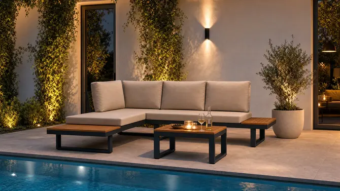 Olympia loungeset taupe, Sens-line, tuincentrumoutlet.com