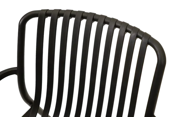 Loungeset Porto 2x Vita Porto Loungestoel met Santo Bijzettafel Zwart Balkon Set Vita - afbeelding 6