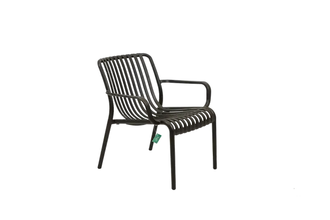 Loungeset Porto 2x Vita Porto Loungestoel met Santo Bijzettafel Zwart Balkon Set Vita - afbeelding 4