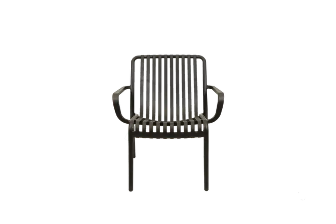 Loungeset Porto 2x Vita Porto Loungestoel met Santo Bijzettafel Zwart Balkon Set Vita - afbeelding 5